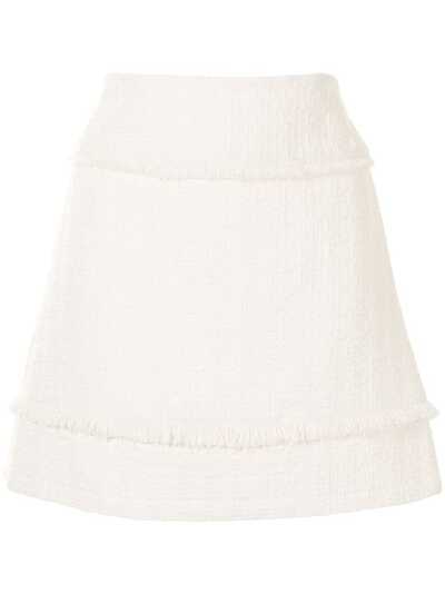 Proenza Schouler White Label твидовая юбка мини А-силуэта