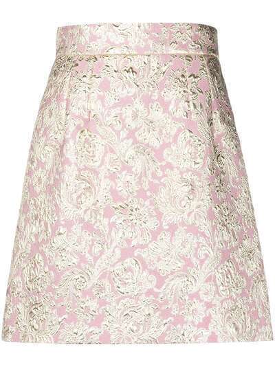 Dolce & Gabbana жаккардовая юбка с эффектом металлик