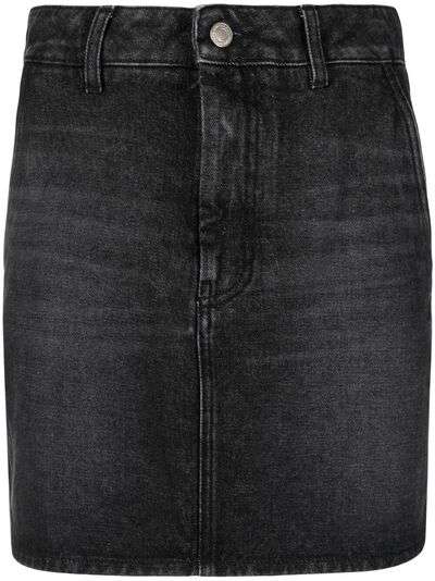 AMI Paris джинсовая мини-юбка А-силуэта