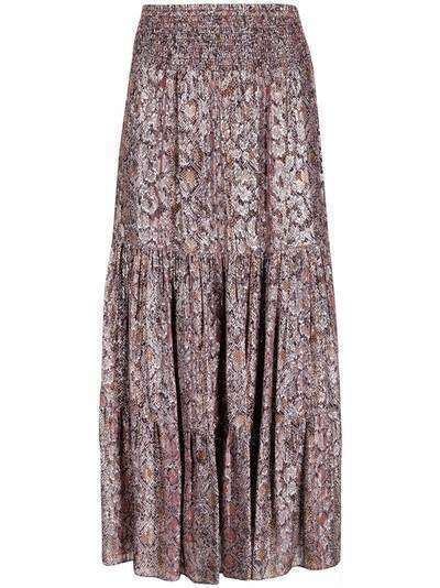Pinko patterned pleated skirt
