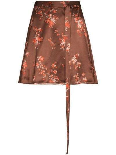 Reformation юбка мини Simi с цветочным принтом