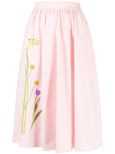 Boutique Moschino юбка А-силуэта с цветочным принтом