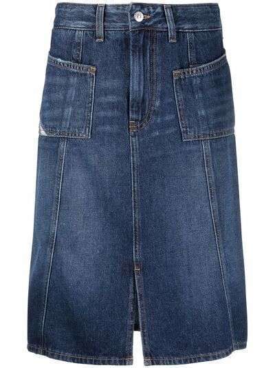 Diesel джинсовая юбка со вставками