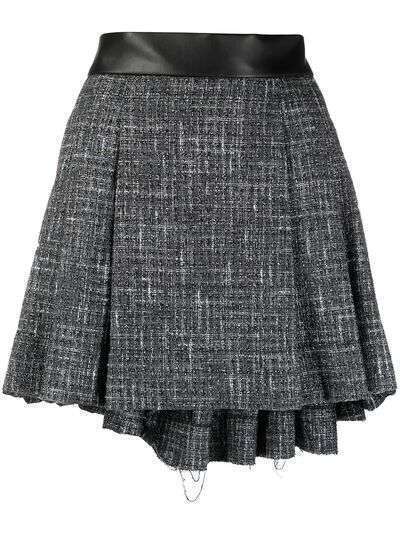 Natasha Zinko твидовая расклешенная юбка мини