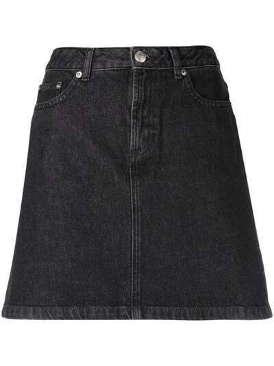 A.P.C. джинсовая мини-юбка А-силуэта