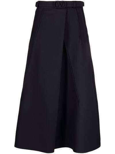 Valentino Vlogo belt A-line skirt