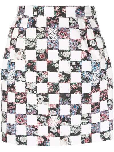Giambattista Valli юбка с завышенной талией и цветочным принтом