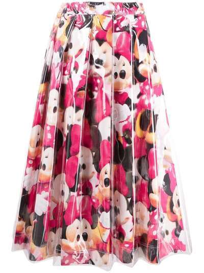 Comme Des Garçons расклешенная юбка с принтом Minnie Mouse