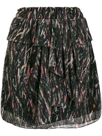 IRO ярусная юбка с абстрактным принтом