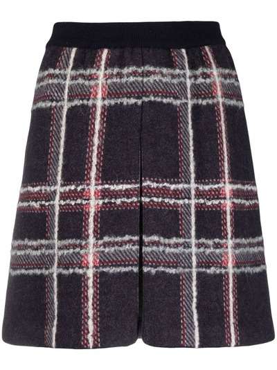Thom Browne клетчатая юбка с завышенной талией