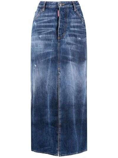 Dsquared2 джинсовая юбка с завышенной талией