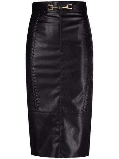 Elisabetta Franchi faux-leather pencil skirt