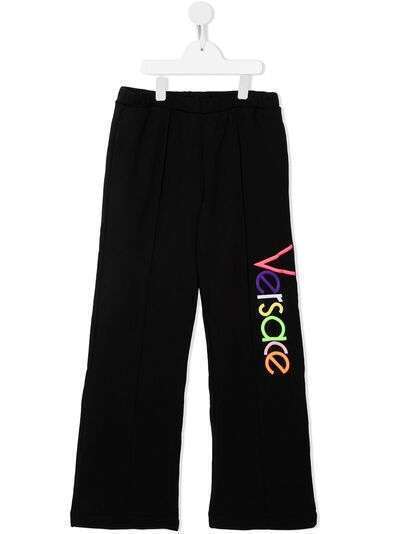 Versace Kids широкие брюки с логотипом