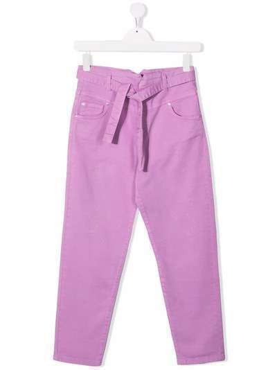 Pinko Kids зауженные джинсы с поясом