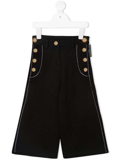 Givenchy Kids широкие брюки с декоративными пуговицами