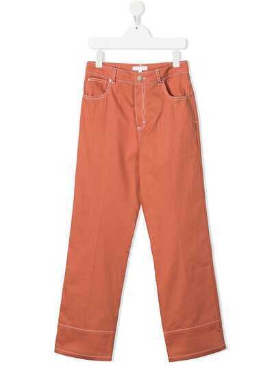 Chloé Kids брюки с контрастной строчкой