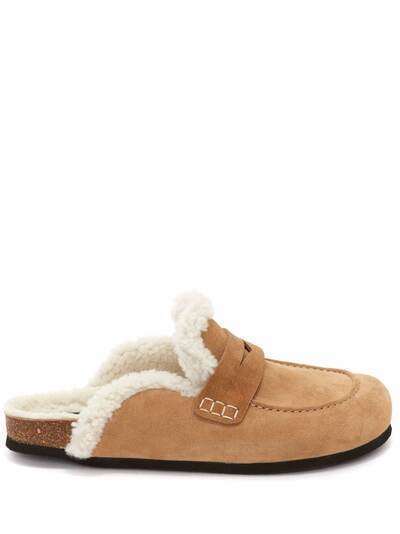 JW Anderson shearling-trim loafers