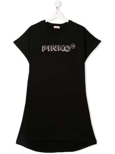 Pinko Kids декорированное платье-футболка