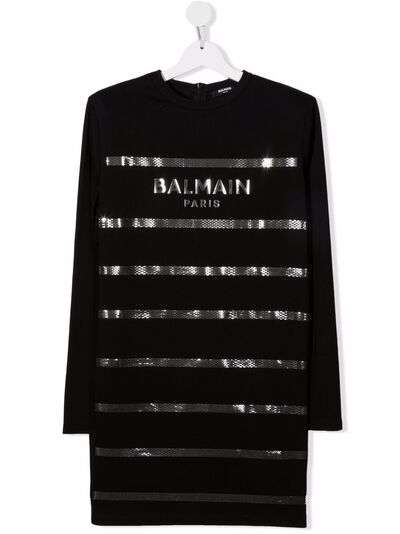 Balmain Kids платье с логотипом