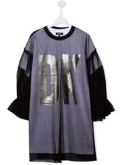 Dkny Kids платье-футболка с тюлем