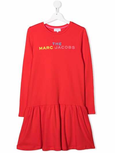 The Marc Jacobs Kids платье с длинными рукавами и логотипом