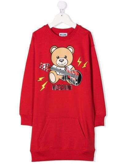 Moschino Kids платье-свитер с принтом Toy Bear