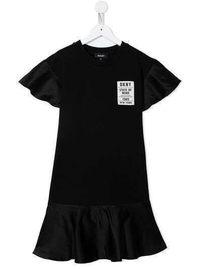 Dkny Kids платье-футболка с нашивкой-логотипом