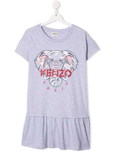 Kenzo Kids платье-футболка с принтом