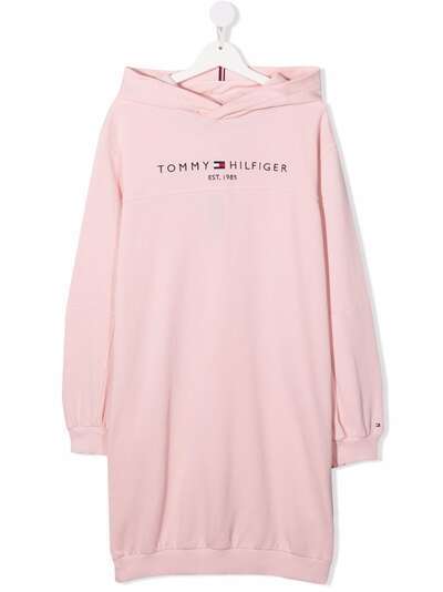 Tommy Hilfiger Junior платье-худи с логотипом