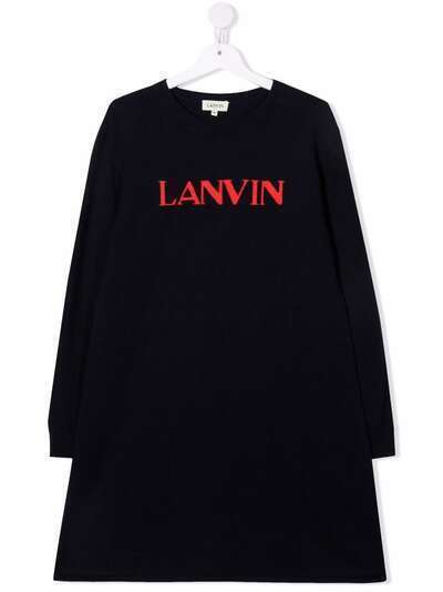 LANVIN Enfant teen logo lettering dress