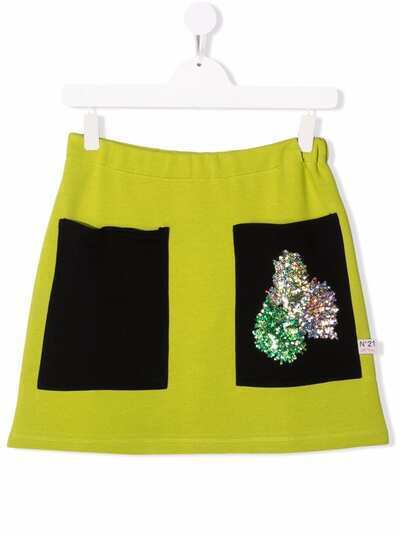 Nº21 Kids юбка с декорированным карманом