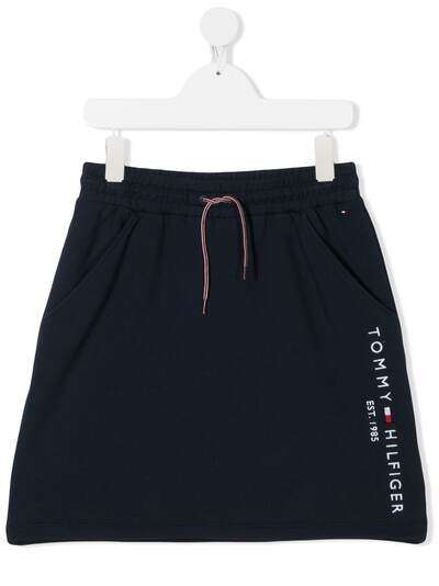 Tommy Hilfiger Junior юбка с поясом на шнурке и логотипом