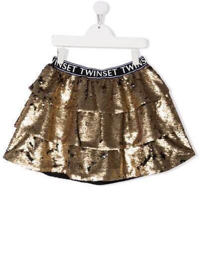 TWINSET Kids юбка с пайетками