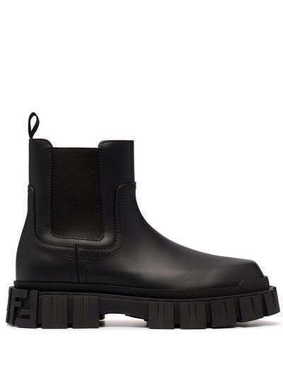 Fendi leather slip-on ankle boots
