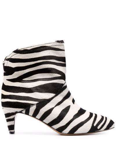 Isabel Marant zebra print ankle boots