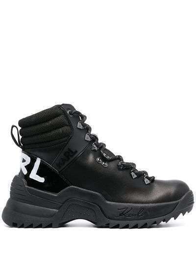 Karl Lagerfeld ботинки в стиле милитари на шнуровке