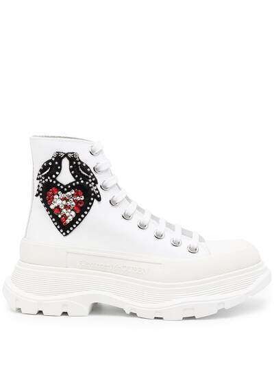 Alexander McQueen декорированные ботинки Tread Slick