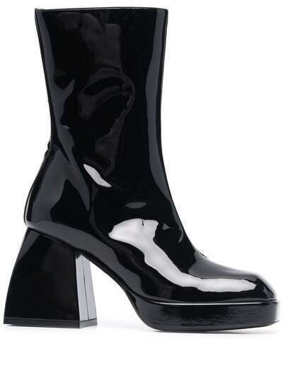 Nodaleto patent leather 200 mm heeled ankle boots