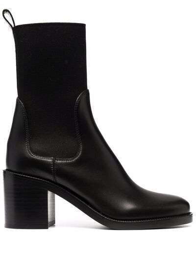 Burberry leather block-heel ankle boots