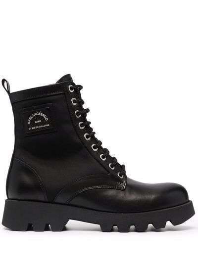 Karl Lagerfeld ботинки на шнуровке с логотипом