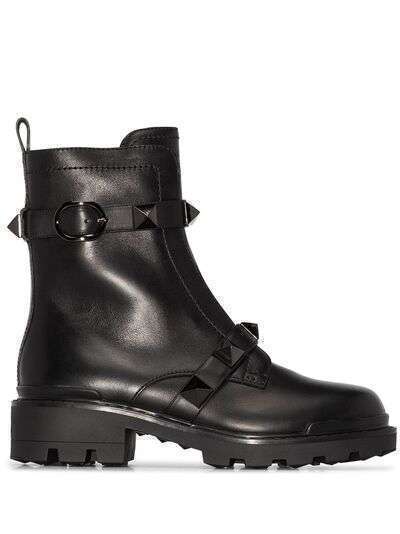 Valentino Garavani Roman Stud leather combat boots