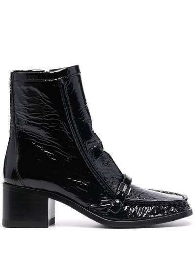 Dsquared2 square-toe leather ankle boots