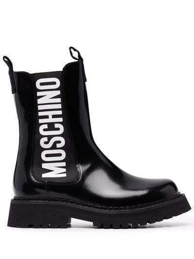 Moschino ботинки челси с логотипом