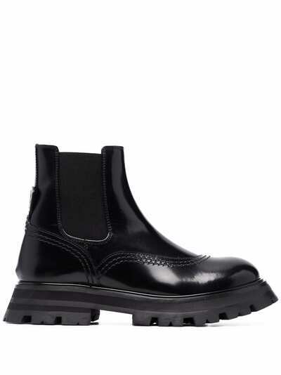 Alexander McQueen ботинки с меховой подкладкой