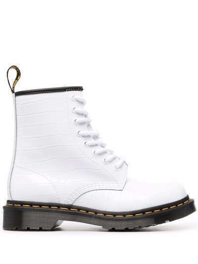 Dr. Martens 1460 white lace-up boots