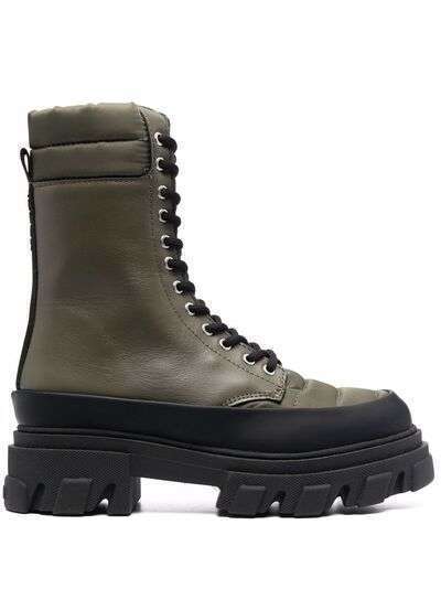 GANNI lace-up combat boots