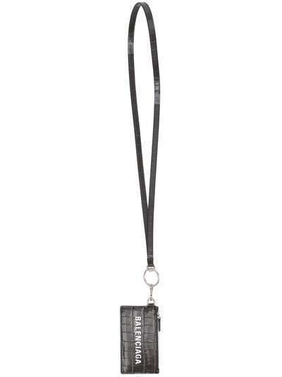 Balenciaga кошелек на молнии со шнурком на шею