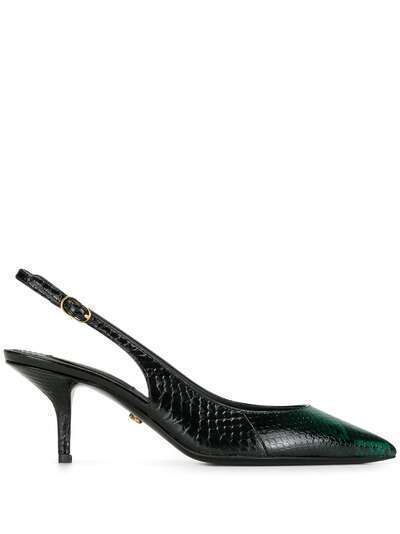Dolce & Gabbana туфли с тиснением под кожу змеи и ремешком на пятке