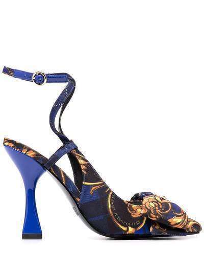 Versace Jeans Couture туфли с принтом Baroque и бантом