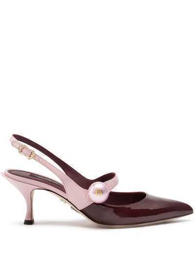 Dolce & Gabbana двухцветные туфли с заостренным носком
